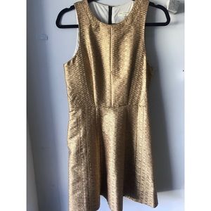 Rag & Bone Gold Shimmer A-line Party Dress Size 4